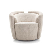 Beige swivel chair on a white background