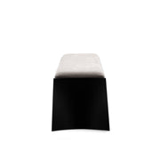 TRAPEZIO Bench 4 Seats In Black Finish and Gray Fabric