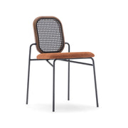 BAMBOO Dining Chair in Walnut and Black (077), A8-2672 and Black Cane