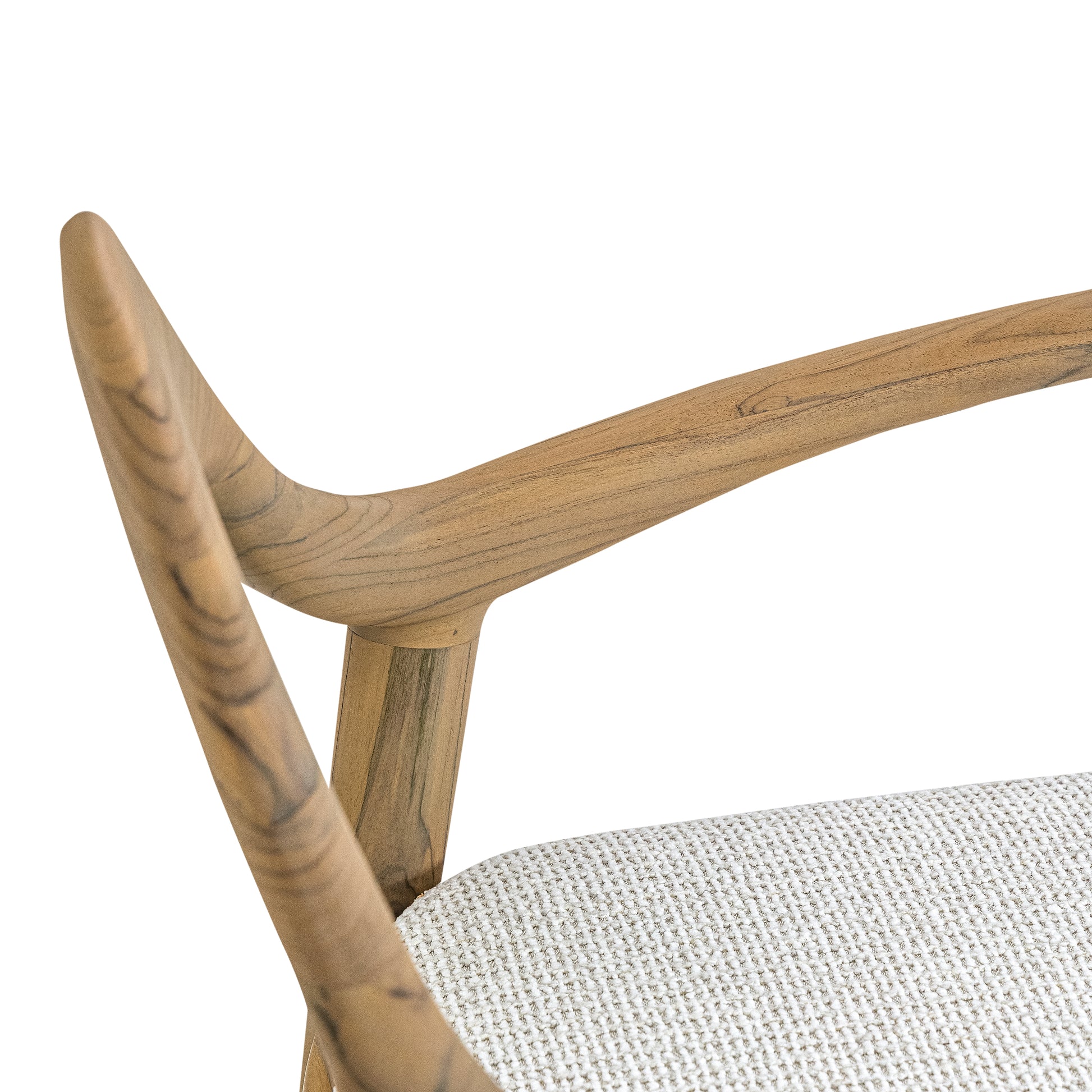 Wooden chair with a white background