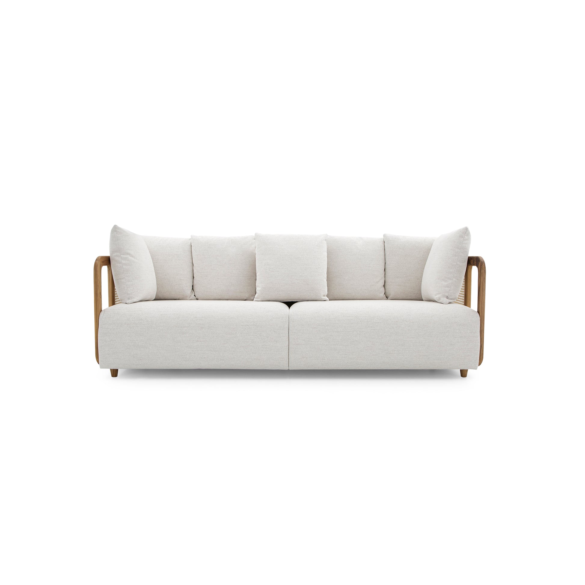 Uultis AIBY Sofa MH9617 3 Seater 148-Teak A-2316 Natural Cane