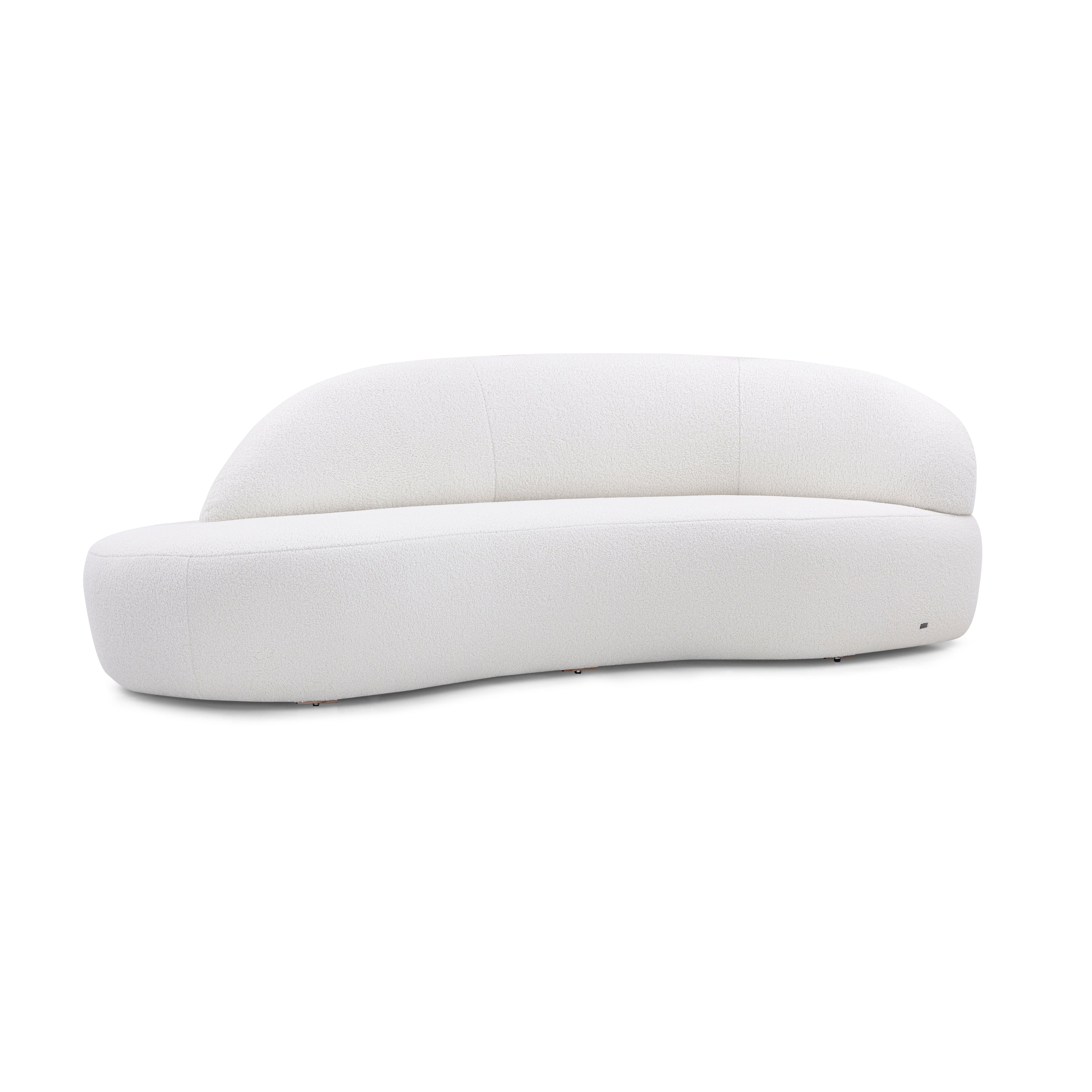 RUY Sofa in Off-White Boucle fabric Right Side