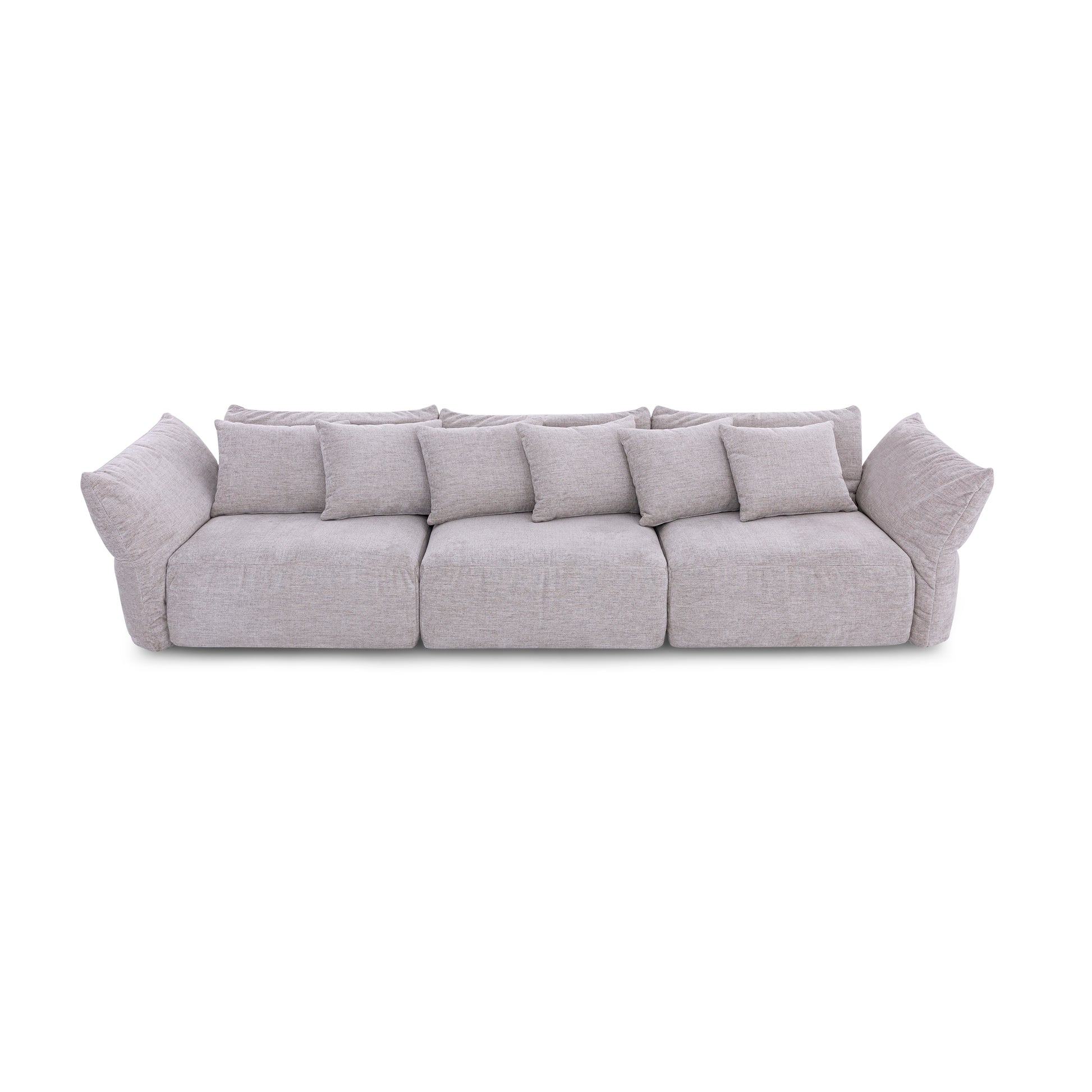 Gray sofa on a white background