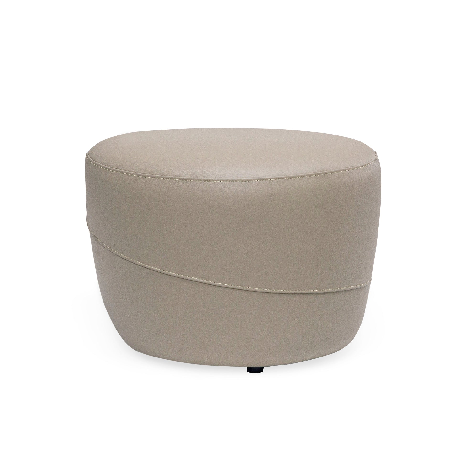Beige ottoman on a white background