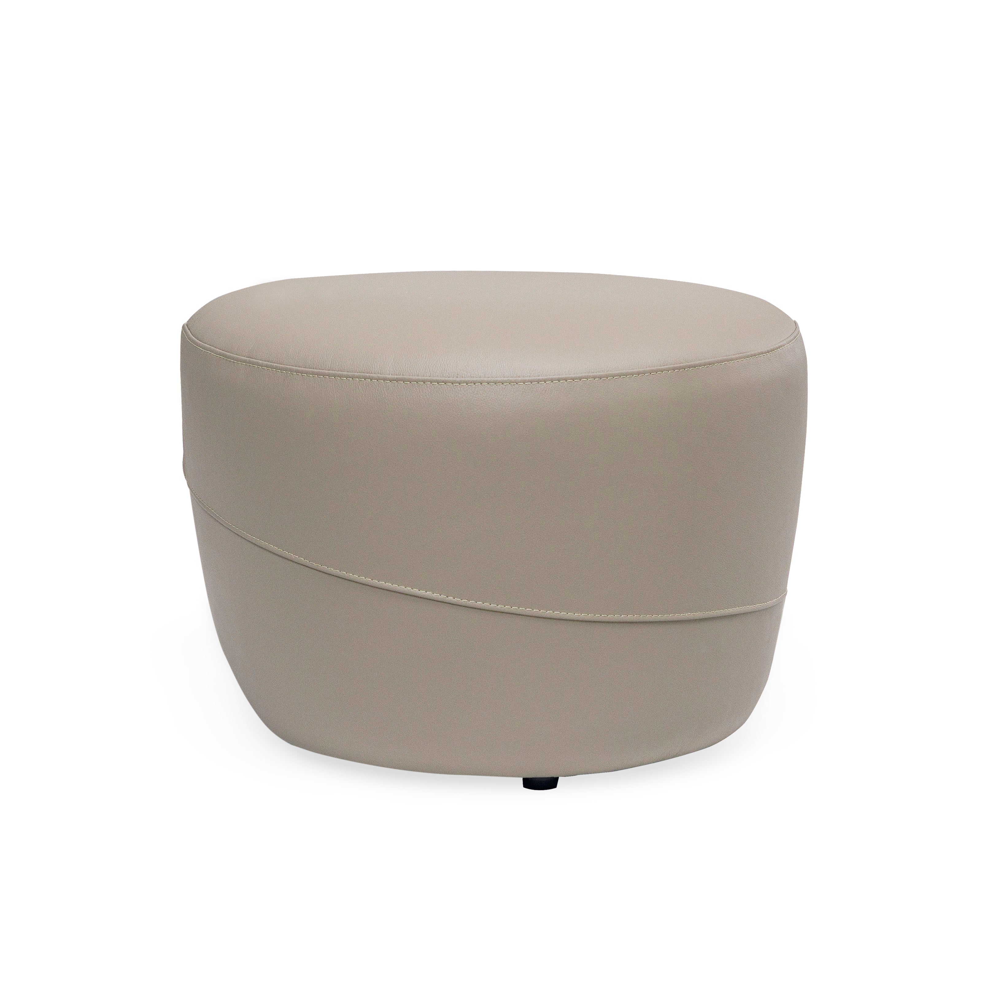 Beige ottoman on a white background