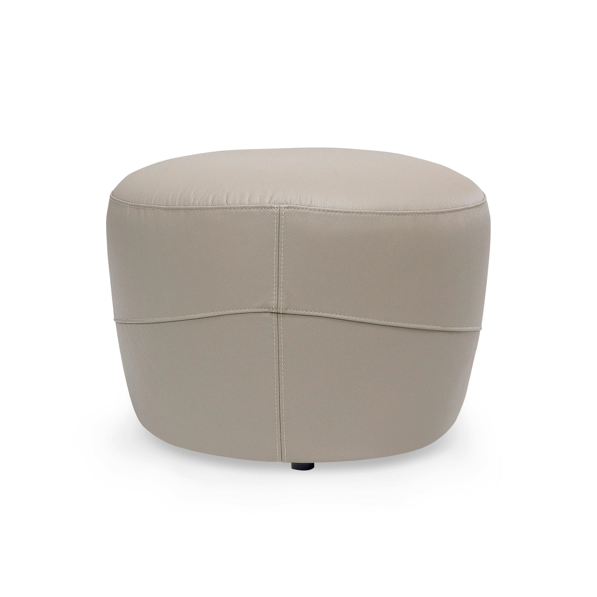 Beige ottoman on a white background