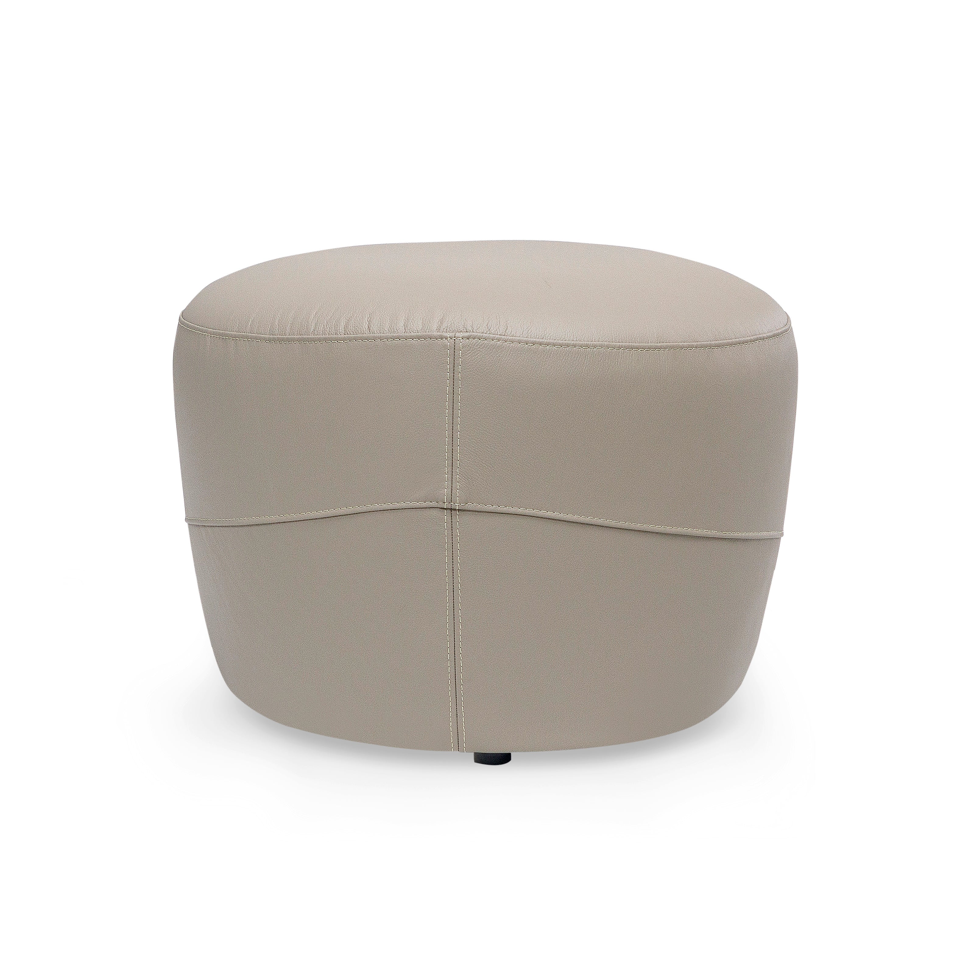 Beige ottoman on a white background