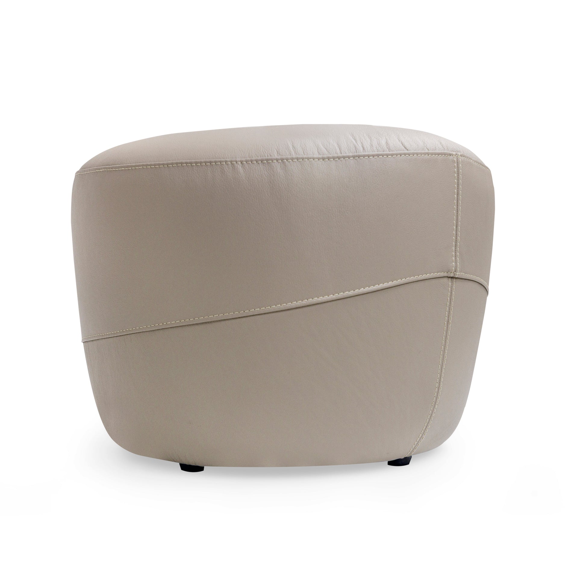Beige ottoman on a white background