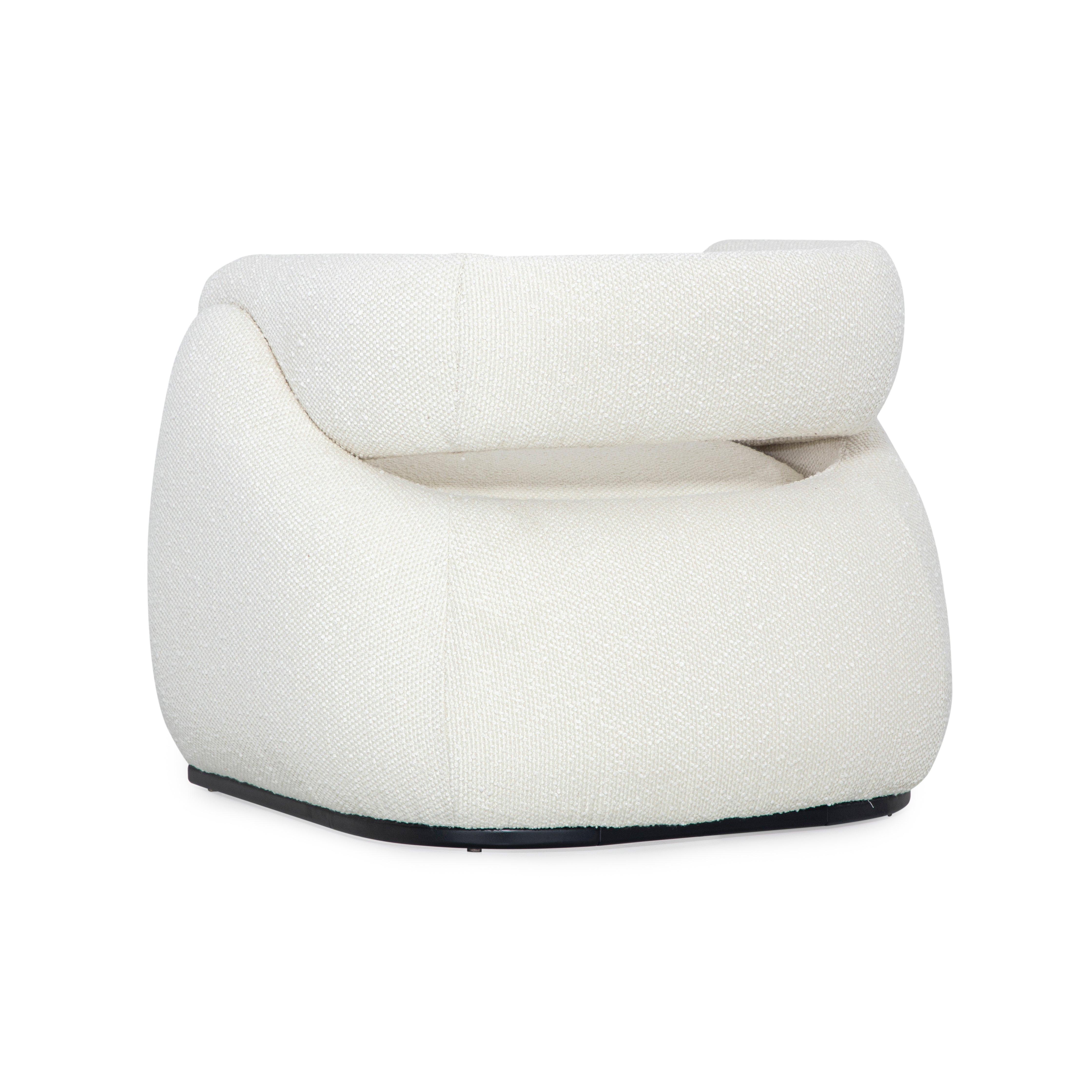 White textured armchair on a white background