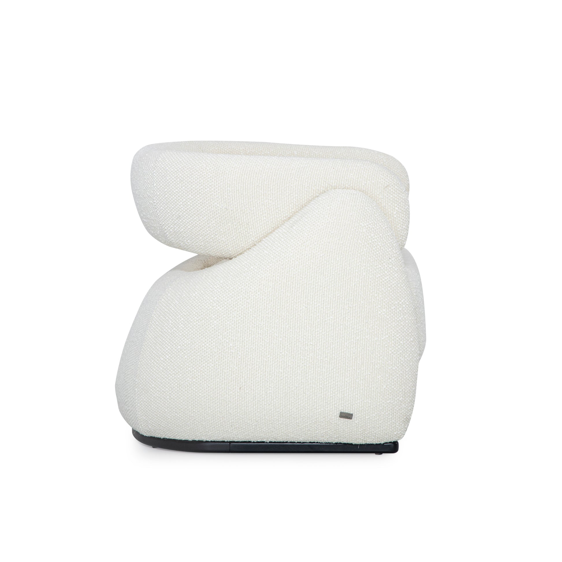 White textured chair on a white background