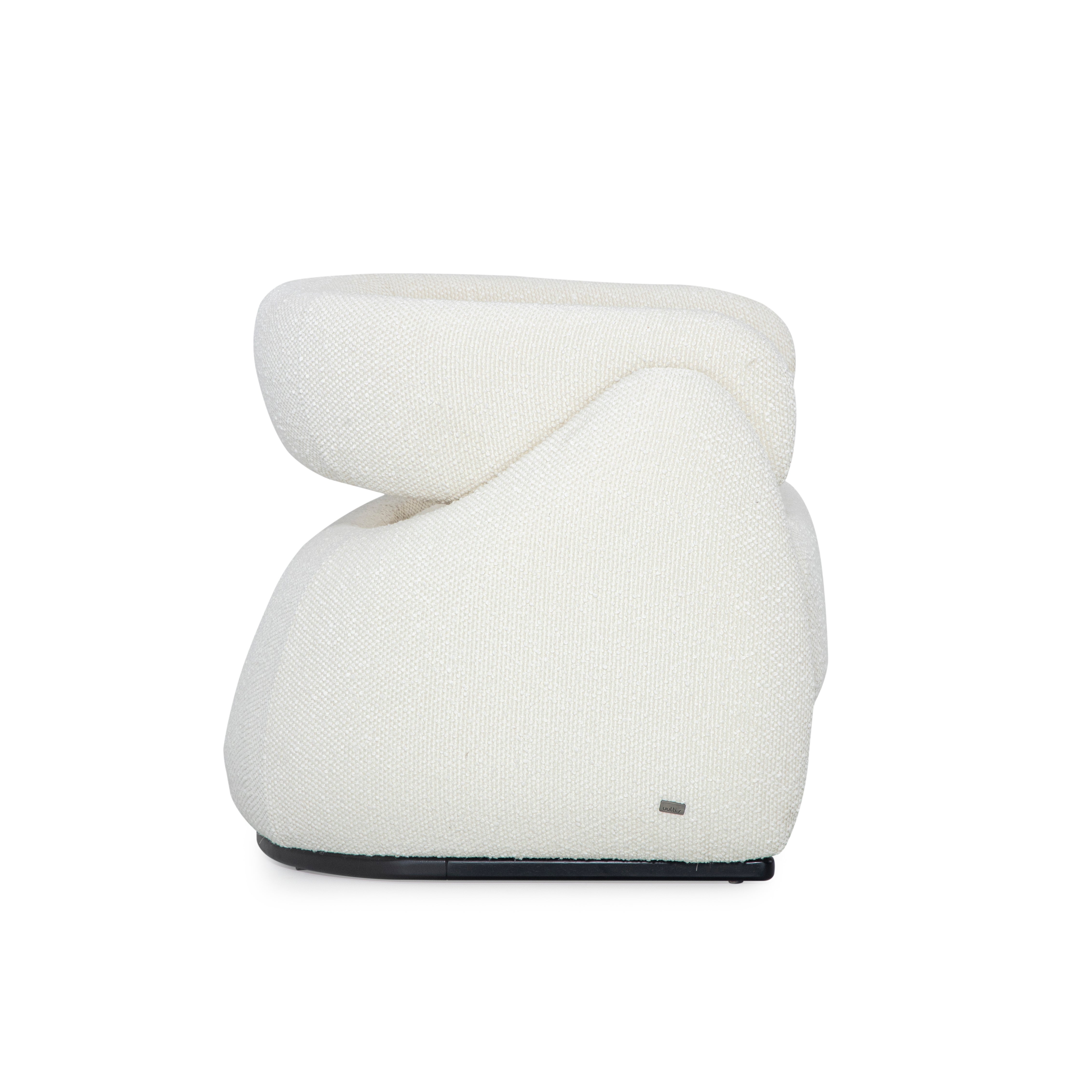 White textured chair on a white background