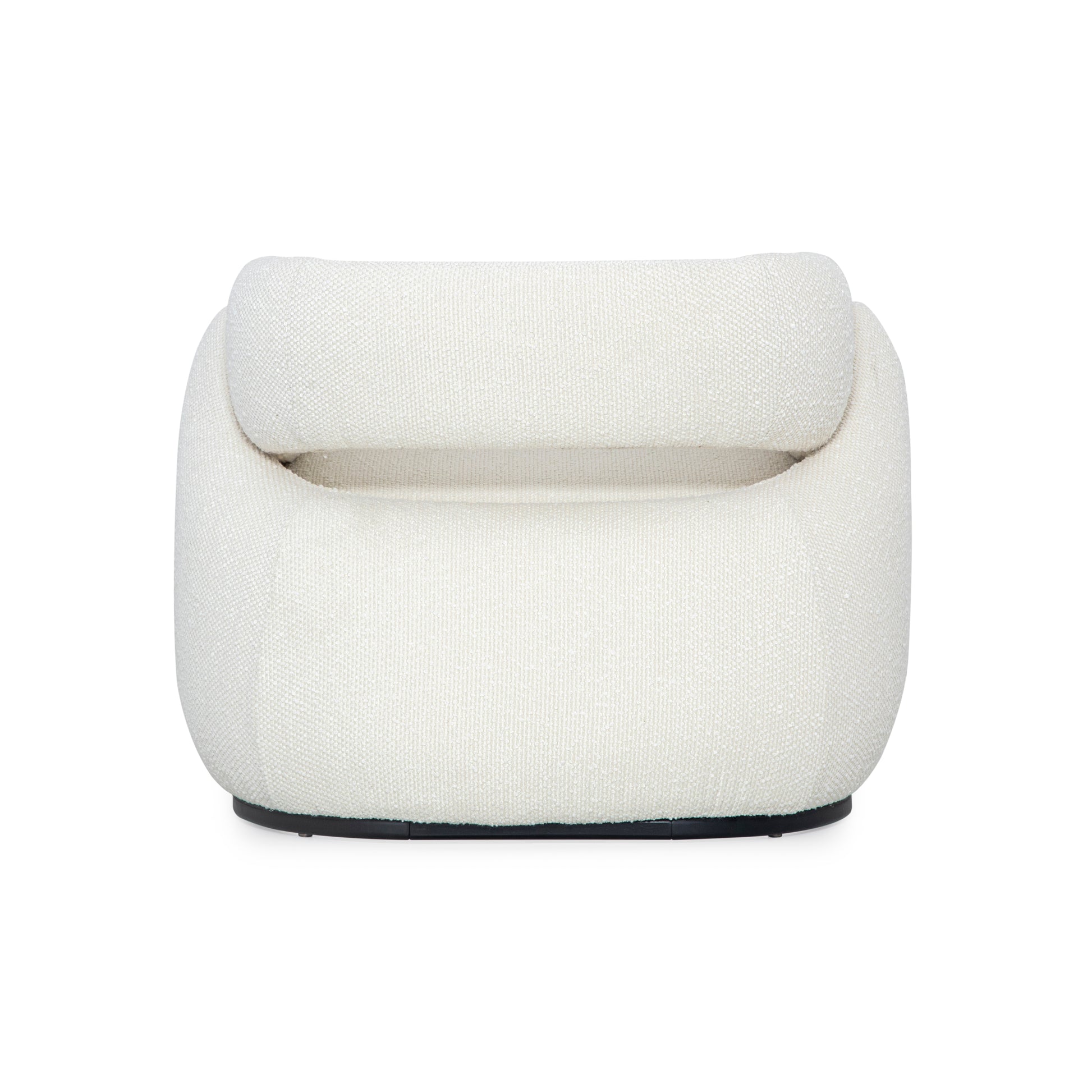 White textured armchair on a white background