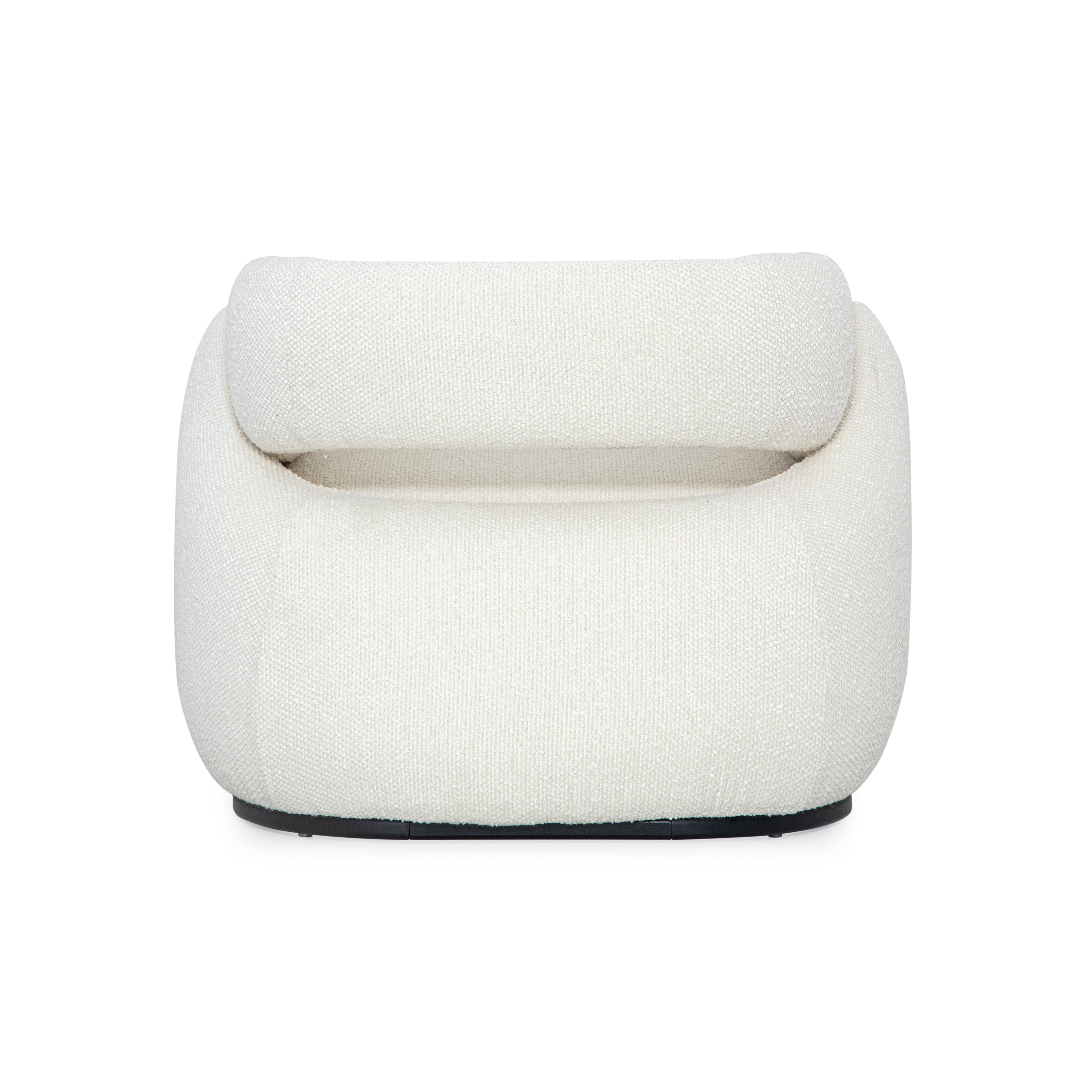 White textured armchair on a white background