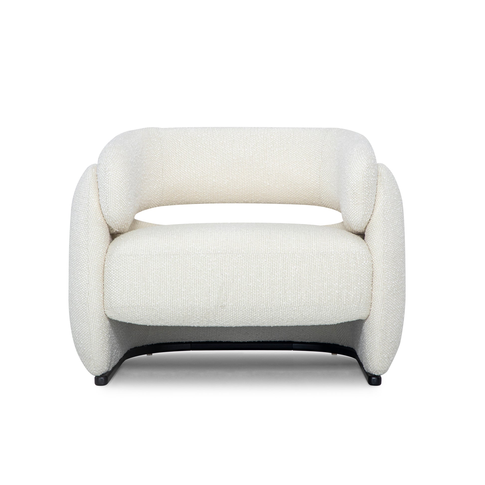 White armchair on a white background
