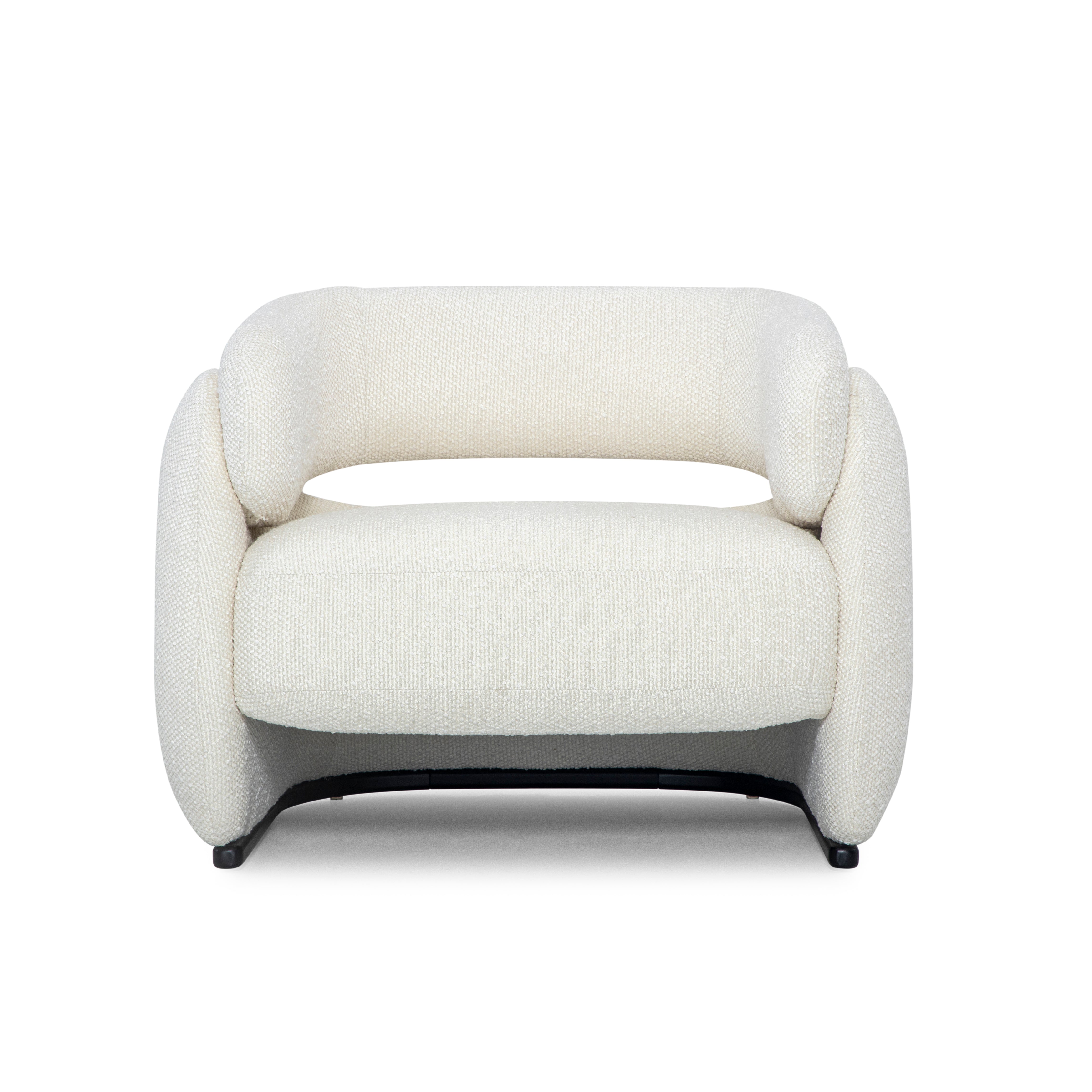 White armchair on a white background