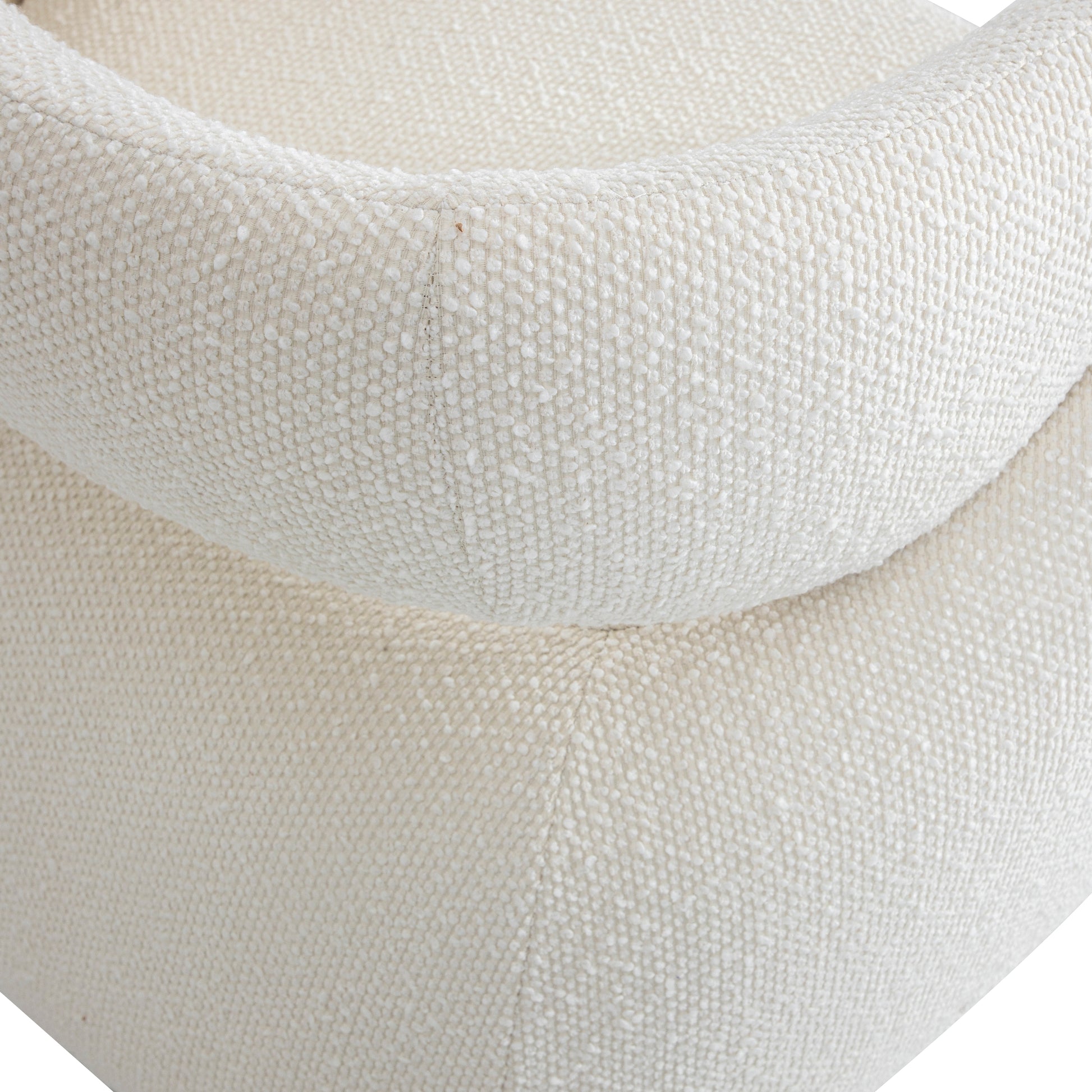 Close-up of a textured white fabric surface