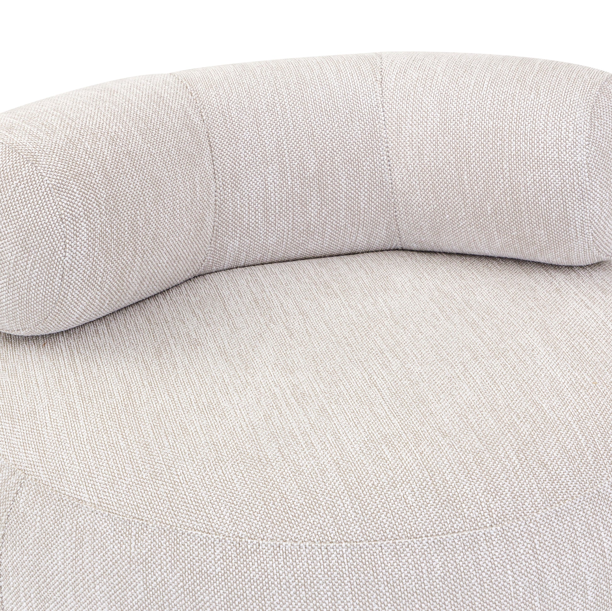 Gray fabric surface with a curved pillow