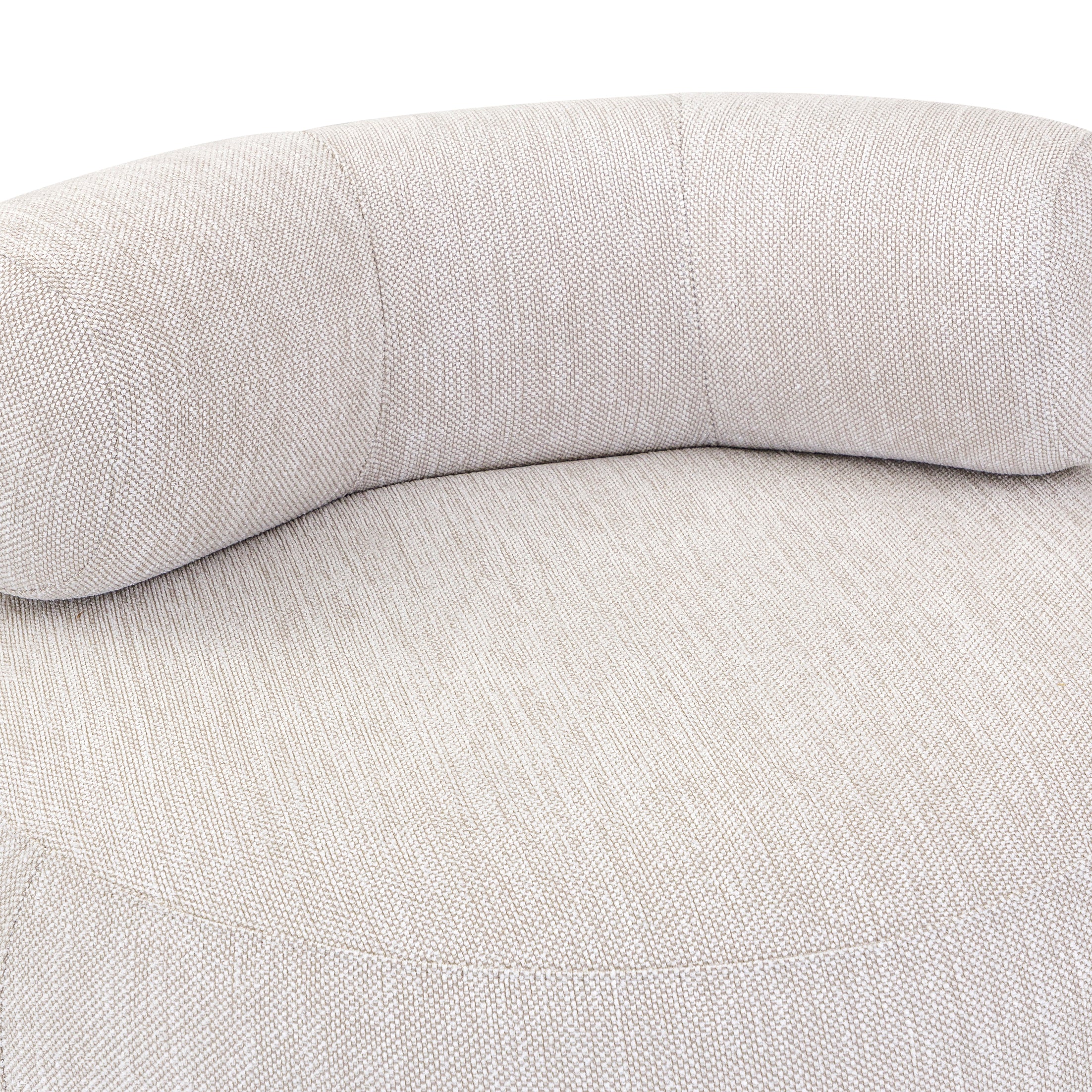 Gray fabric surface with a curved pillow