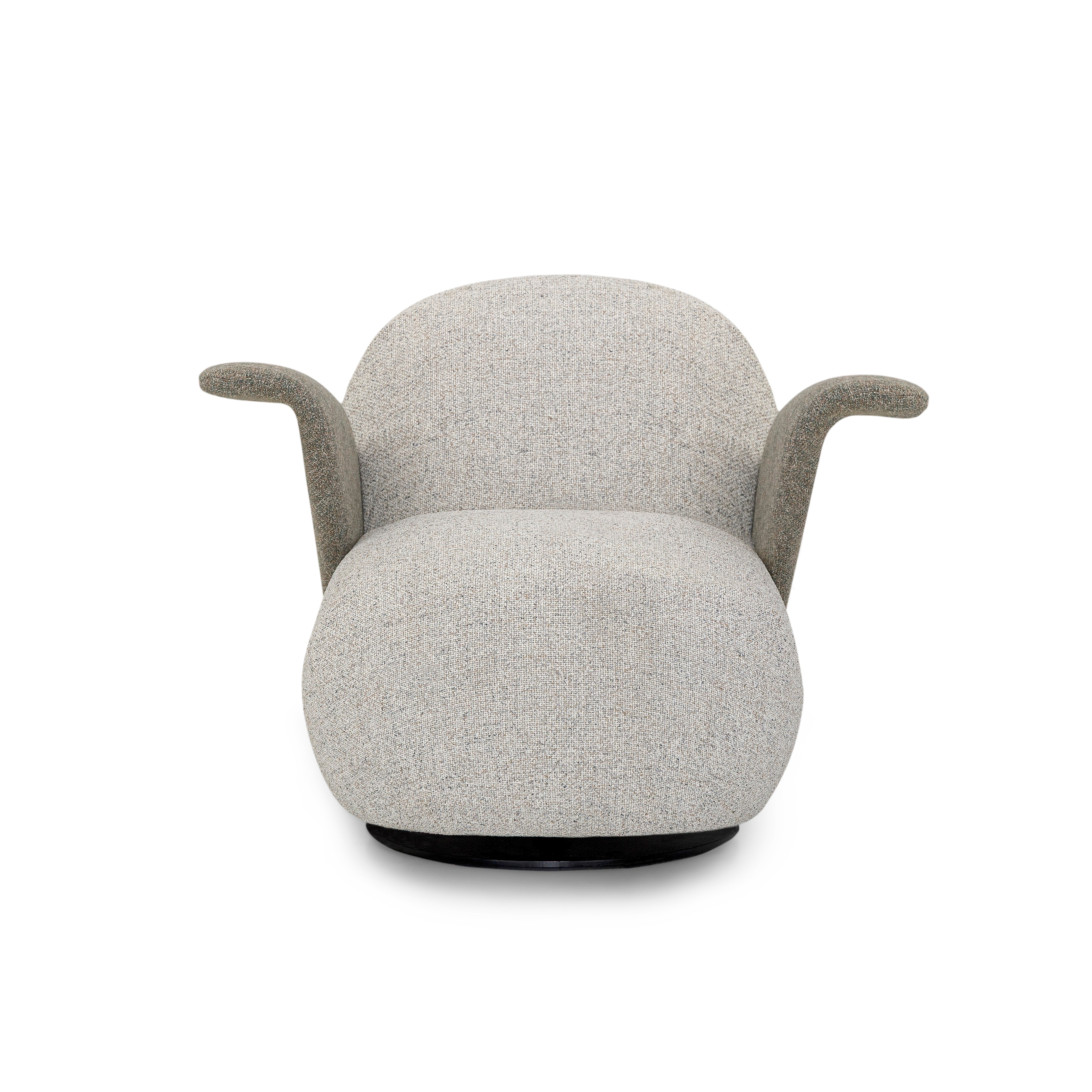 Gray armchair on a white background