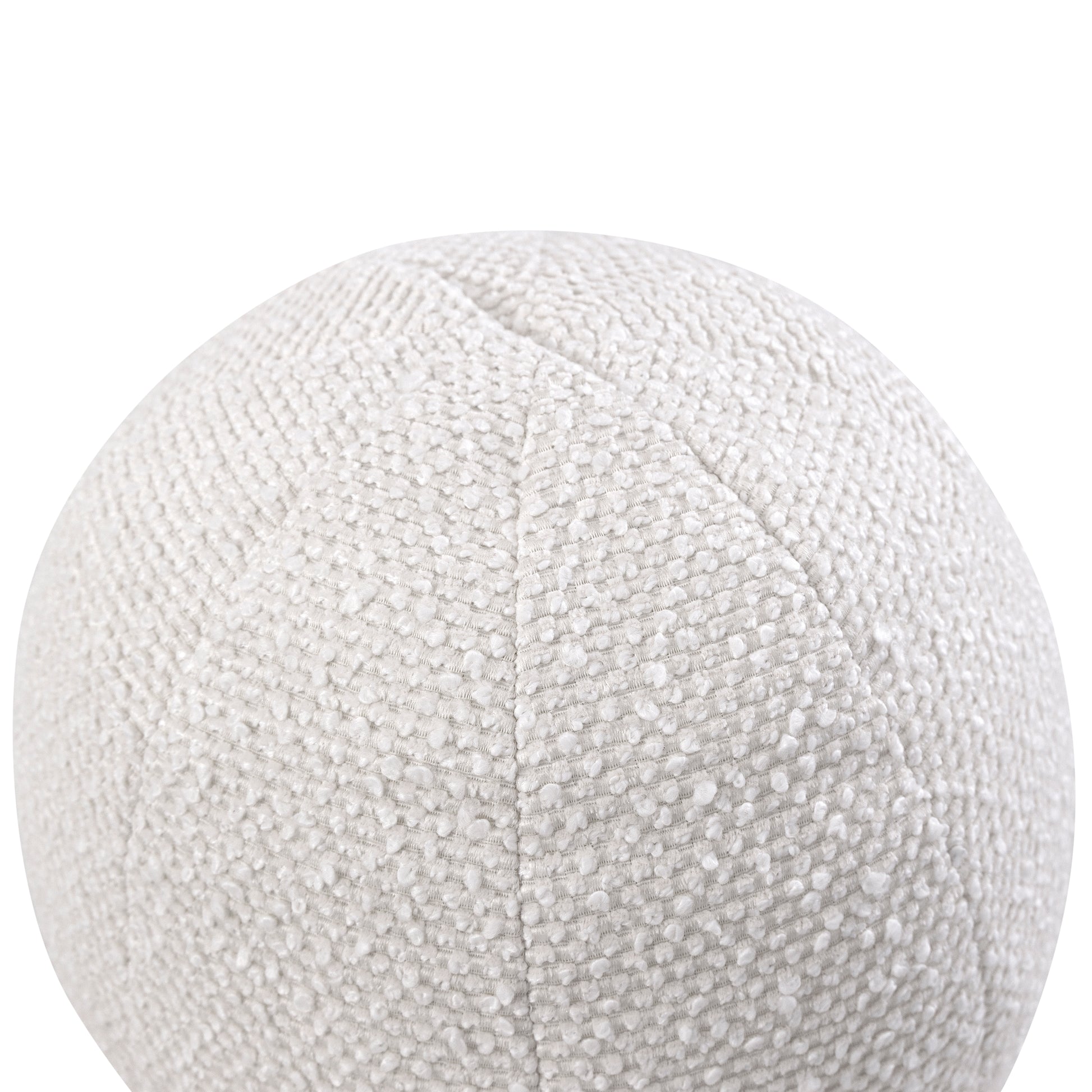 Textured white sphere on a white background