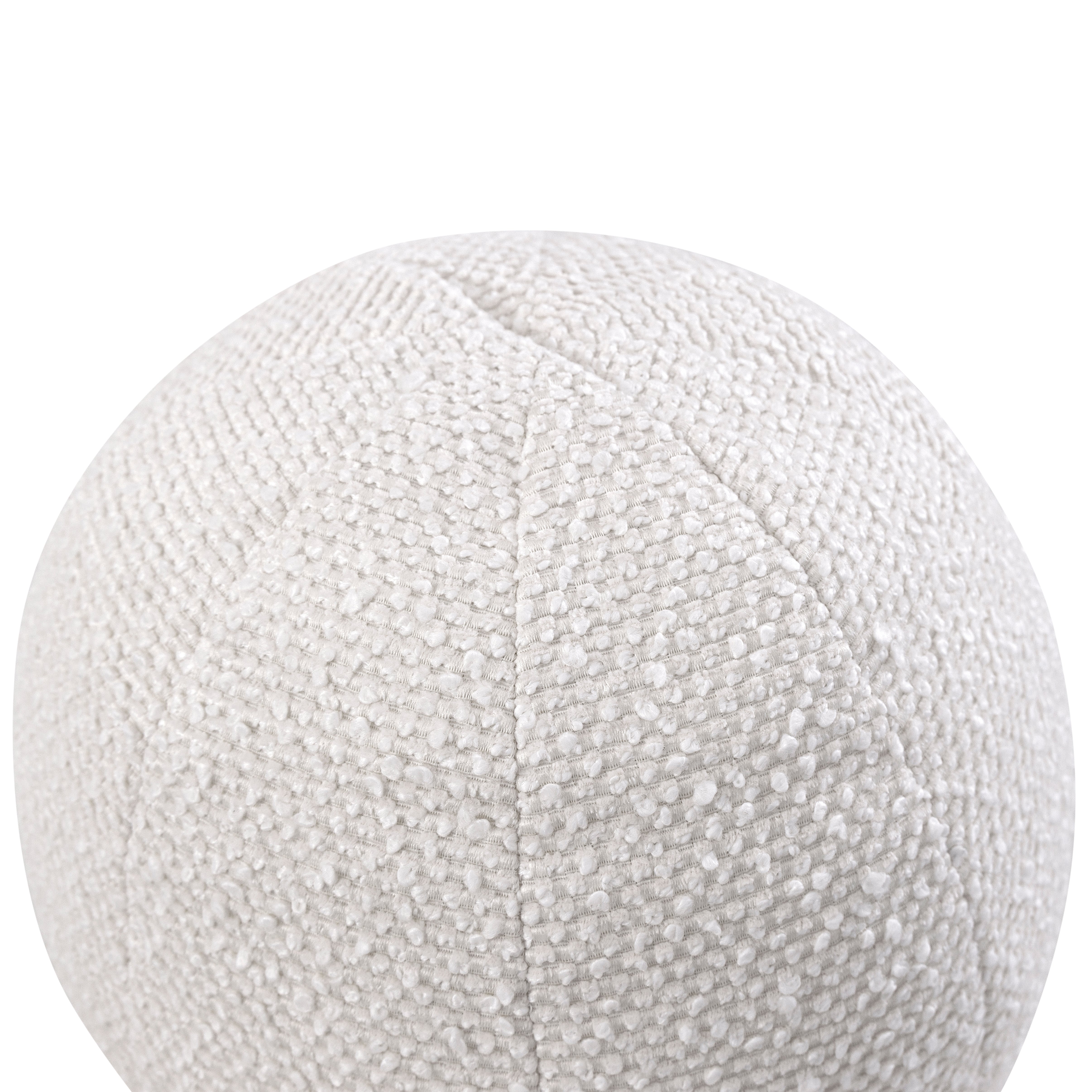 Textured white sphere on a white background